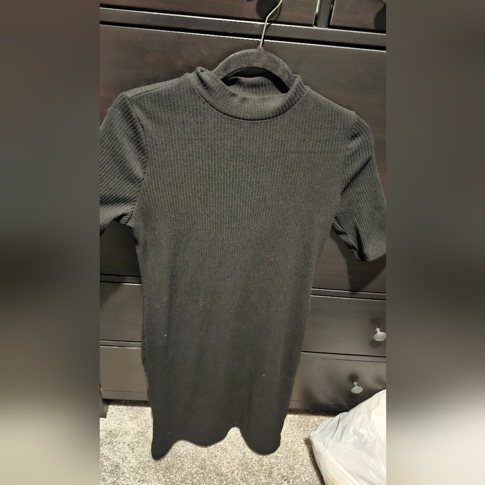 Midi Short Sleeve High Neck Light Sweater Dress- Old Navy